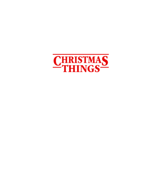 Christmas Things model negru pe tricou