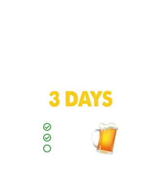 I only drink 3 days a week model negru pe tricou