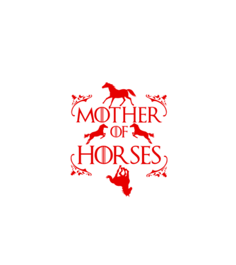 Mother of Horses model negru pe tricou