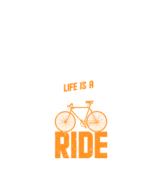 Life is a beautiful ride model negru pe tricou