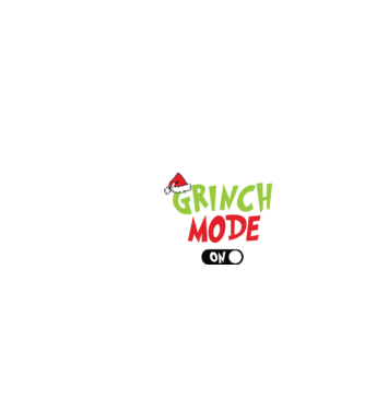 Grinch Mode model alb pe tricou