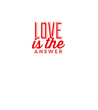 love in answer model negru pe tricou