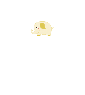 Cute elephant model alb pe tricou
