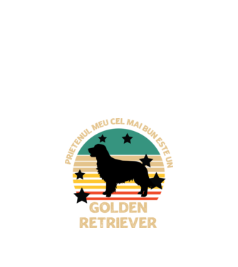 Prietenul meu cel mai bun este un golden retriever model negru pe tricou