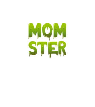 Momster model negru pe tricou