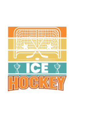 Ice Hockey model negru pe tricou