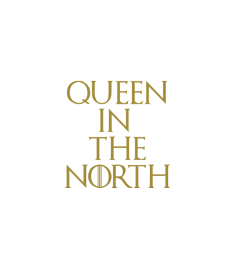 Queen in the North model negru pe tricou