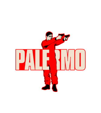 palermo la casa de papel model alb pe tricou