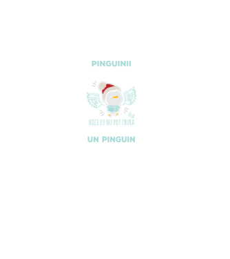 pinguinii nu pot zbura, nici eu nu pot zbura, așa că sunt un pinguin model negru pe tricou