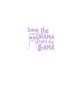 Save the drama from the llama model negru pe tricou