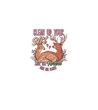 Save the forest model alb pe tricou