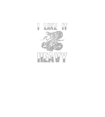 I like it heavy model negru pe tricou