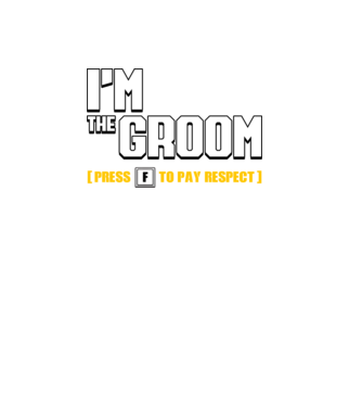 I'm the Groom  model negru pe tricou