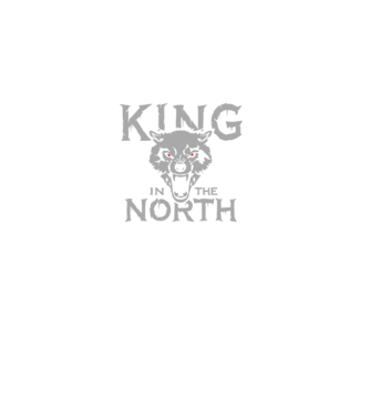King In The Noth model negru pe tricou