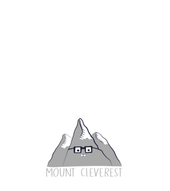 Mount cleverest model albastru închis pe tricou