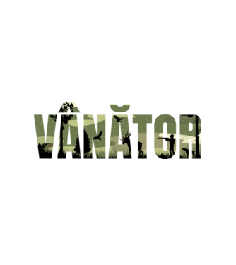 VÂNĂTOR model alb pe tricou