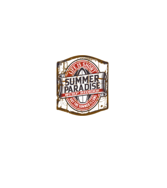 Summer Paradise model negru pe tricou