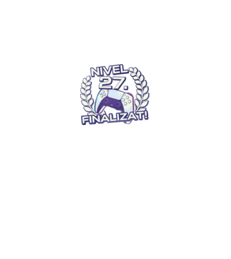 Nivel 27 finalizat! model negru pe tricou
