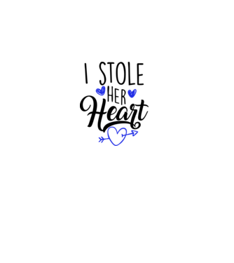 Cuplu I stole her heart model alb pe tricou