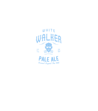 White Walker Pale Ale model negru pe tricou