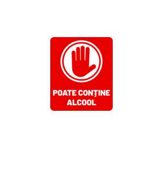 poate conține alcool model alb pe tricou