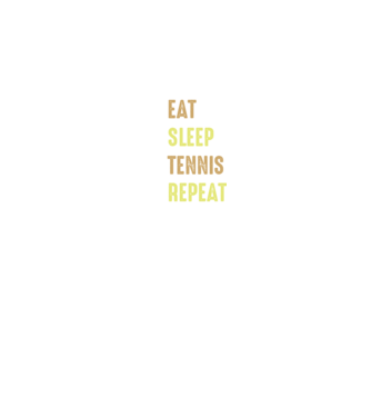 eat sleep tennis repeat model negru pe tricou