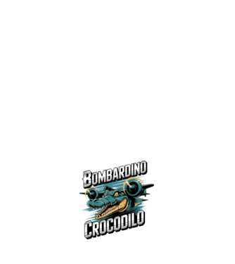 Bombardino Crocodilo 2 model alb pe tricou
