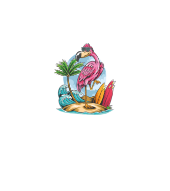 Surfer flamingo model  pe tricou