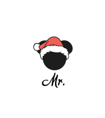 mr christmas model gri pe tricou