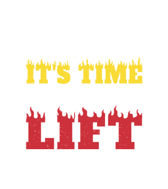 Time to lift model alb pe tricou