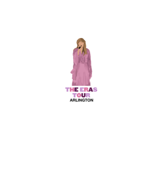 Taylor Swift The Eras Tour Arlington 3 model alb pe tricou
