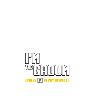I'm the Groom  model negru pe tricou