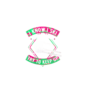 Skiing like a girl model negru pe tricou