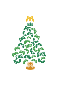 Gamer tree model negru pe tricou