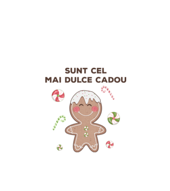 Sunt cel mai dulce cadou model alb pe tricou