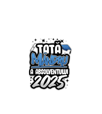 Tată MÂNDRU a absolventului model alb pe tricou