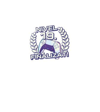 Nivel 19 finalizat! model negru pe tricou