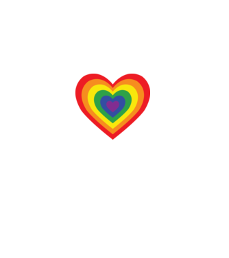 inimă lgbtq model albastru închis pe tricou