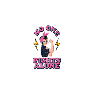 No one fights alone pinup texture model alb pe tricou