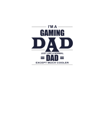 Gaming dad model alb pe tricou