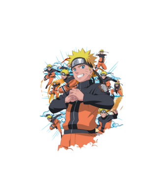 NARUTO model alb pe tricou