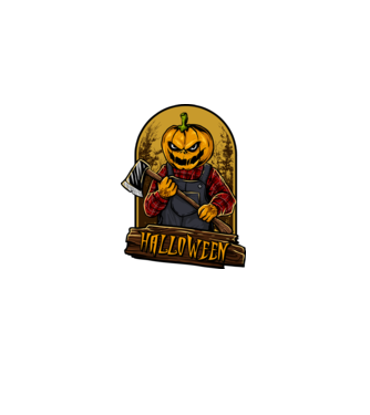 Scary halloween model negru pe tricou