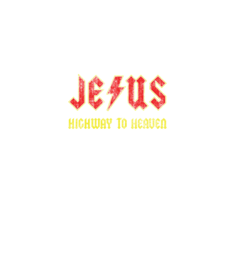 JESUS HIGHWAY TO HEAVEN model negru pe tricou