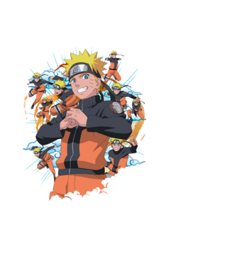 NARUTO model negru pe tricou