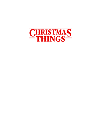 Christmas Things model negru pe tricou