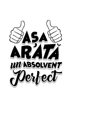 Așa arată un absolvent perfect model negru pe tricou
