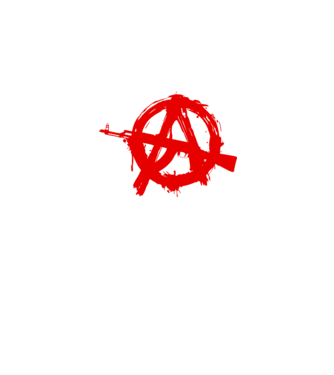 Akanarchy model alb pe tricou