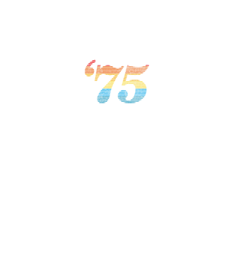 Retro Birthday 1975 model negru pe tricou
