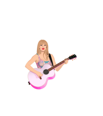 Taylor Swift pink model alb pe tricou
