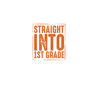 Straight into 1st grade model negru pe tricou